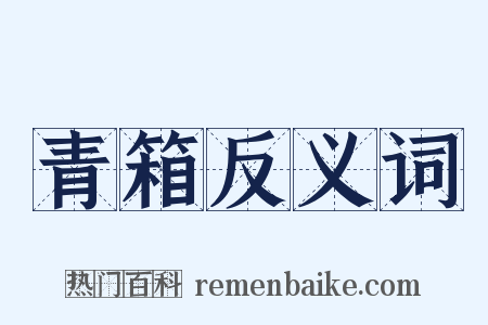 青箱反义词是什么意思的图片
